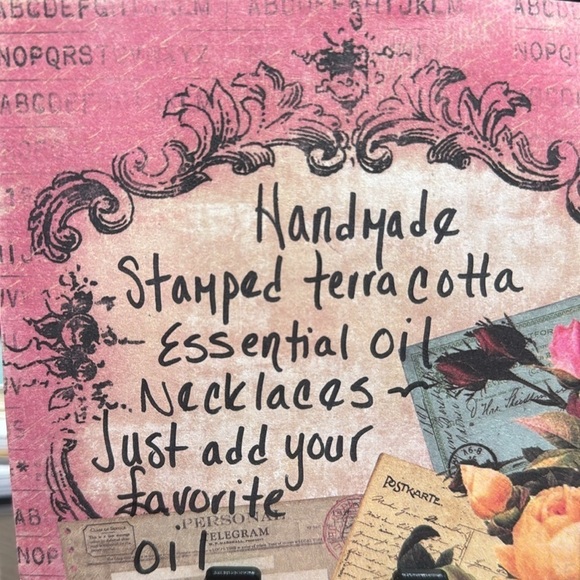 Feather Clay necklace NeW stamped‎ handmade - Picture 3 of 3